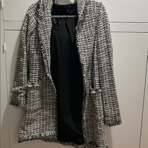 Never worn knit jacket with hood